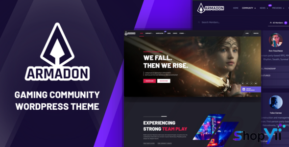 Armadon v1.1.0 - Gaming Community WordPress Theme