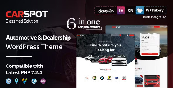 CarSpot v2.2.4 – Automotive Car Dealer WordPress Classified Theme