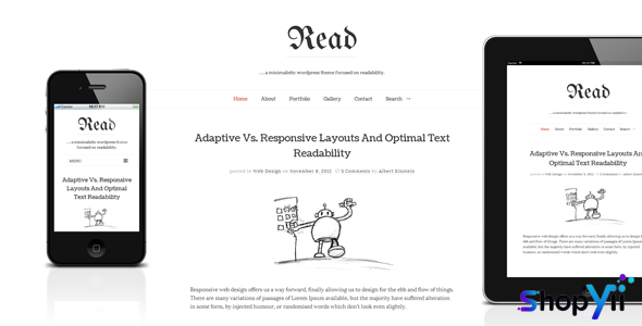 Read WP v4.5.9 - Minimalist WordPress Blog Theme
