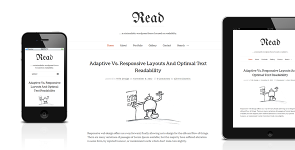 Read WP v4.4.9 - Minimalist WordPress Blog Theme