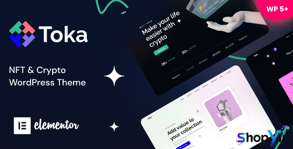 Toka v1.24- NFT & Crypto WordPress Theme