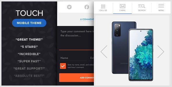 TOUCH v2.0 - A Lighter-than-air WordPress Mobile Theme