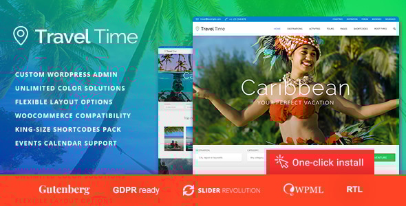 Travel Time v1.2.8 - Tour, Hotel and Vacation Travel Theme