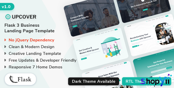 Upcover - Flask 3 Landing Page Template
