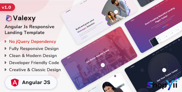 Valexy - Angular 14 Landing Template