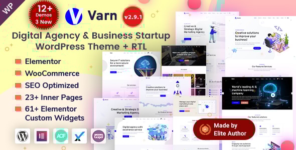 Varn v2.4 - Elementor IT & SEO Agency WordPress Theme
