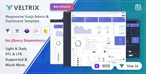 Veltrix v2.0.0 - Vuejs Admin & Dashboard Template