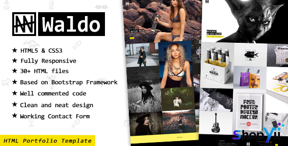 Waldo v1.5 - Portfolio Showcase Website Template for Freelancers & Agencies
