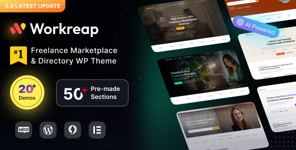 Workreap v2.1.5 - Freelance Marketplace WordPress Theme
