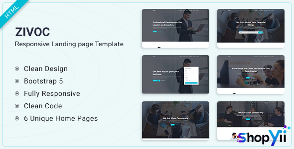 Zivoc v1.0 - Bootstrap 5 Landing Page Template