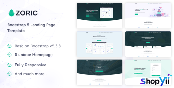 Zoric - Responsive Landing Page Template