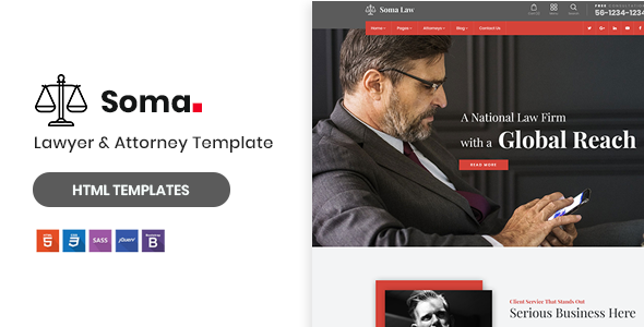 Soma v1.0 - Lawyer & Attorney HTML5 Template