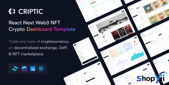 Criptic v1.4.0 - React Next Web3 NFT Crypto Dashboard