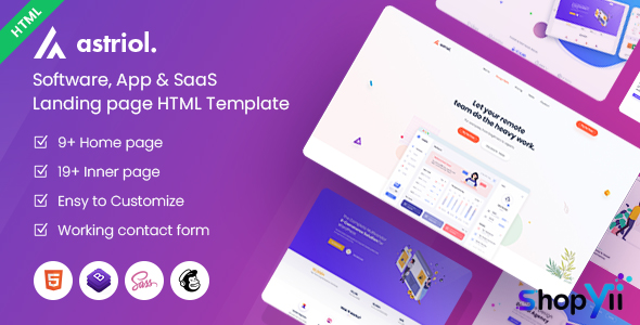 Astriol - Software, App & SaaS Landing HTML Template