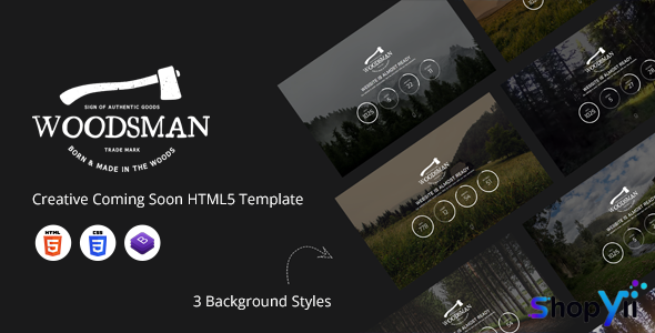 Woodsman - Creative Coming Soon HTML5 Template