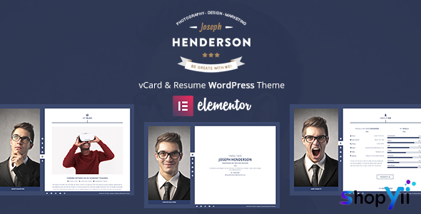 Henderson v3.0.0 - vCard & Resume WordPress Theme