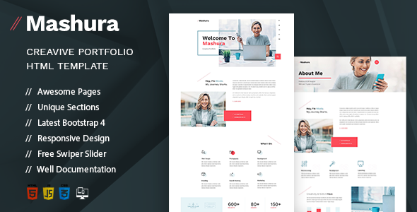 Mashura v1.0 - Single Portfolio HTML Template