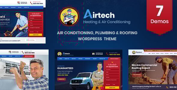 Airtech v1.5 - Plumber WordPress theme