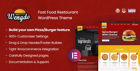 Wengdo v2.0 - Fastfood WordPress Theme