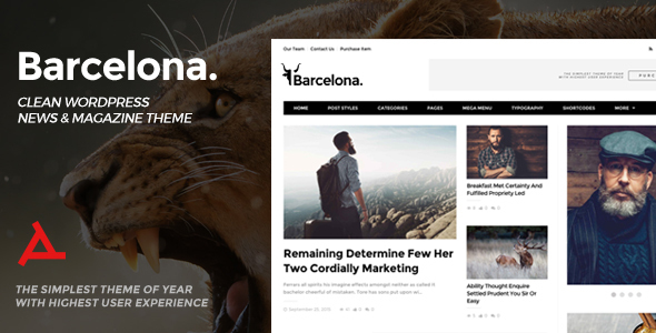 Barcelona v1.5.1 - Clean News & Magazine WordPress Theme