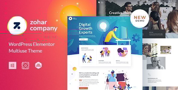 Zohar v1.2.7 - Business Consulting WordPress Theme for Elementor