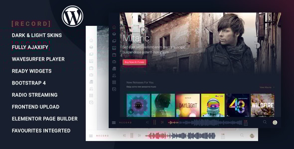 Rekord v1.3.5 - Ajaxify Music - Events - Podcasts Multipurpose WordPress Theme