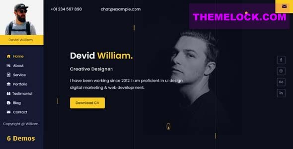 Willam v1.0 - Personal Portfolio vCard HTML Template