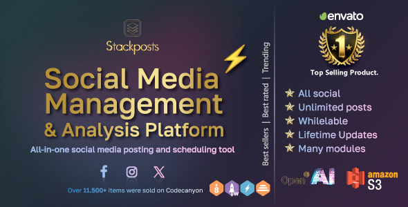 Stackposts v7.0.1 - Social Marketing Tool - nulled
