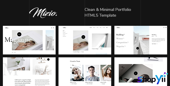 Mizio - Clean & Minimal Portfolio HTML5 Template