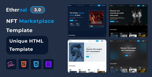 Ethernal v1.0 - NFT Marketplace HTML Template