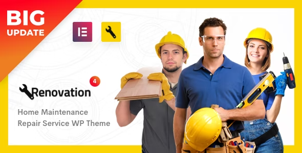 Renovation v4.1.0 - Repair Service, Home Maintenance Elementor WP Theme