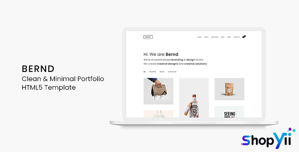 Bernd - Clean & Minimal Portfolio HTML5 Template