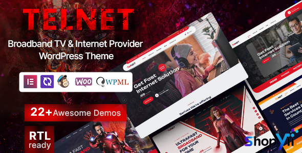 Telnet v2.0.3 - Broadband TV & Internet Provider WordPress Theme
