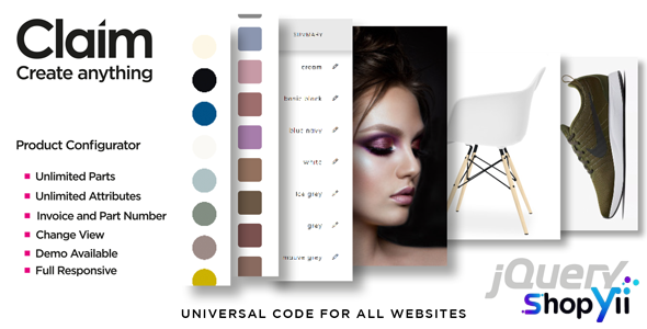 Claim v1.5 - JQuery Multi-purpose Visual Product Configurator