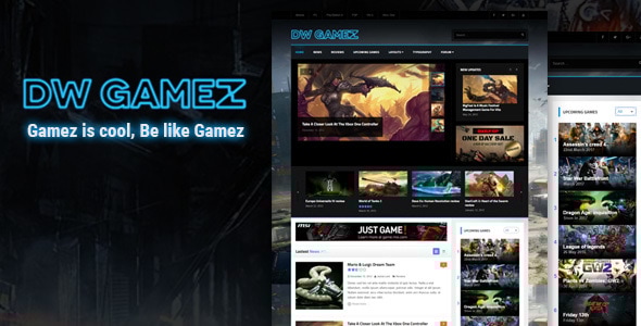 DW Gamez v1.0.9 - Responsive WordPress Gaming Theme