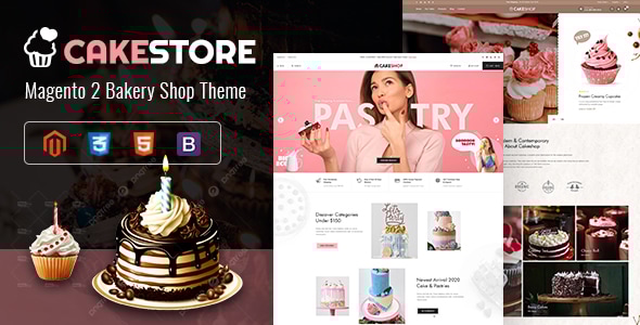Cakestore v1.2.0 - Responsive Magento 2 Bakery Theme