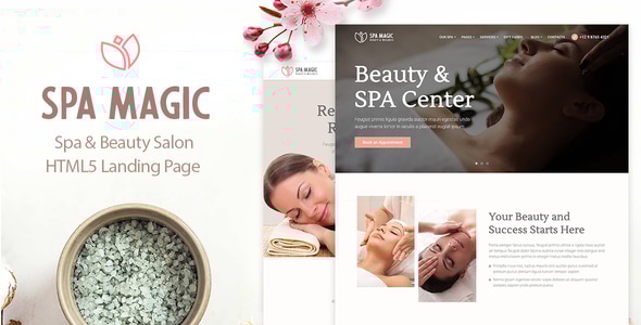 SpaMagic v1.0 - Beauty Spa Salon Wellness Center HTML Template