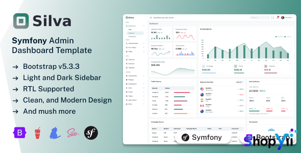 Silva - Symfony Admin Dashboard Template