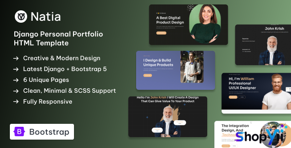 Natia - Django 5 Personal Portfolio Template