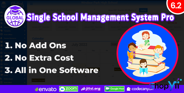 Global v5.5 - Single School Management System Pro