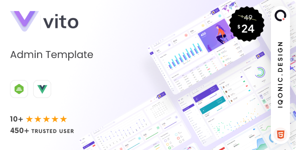 Vito v2.0.1 - Vue, Laravel, HTML Admin Dashboard Template