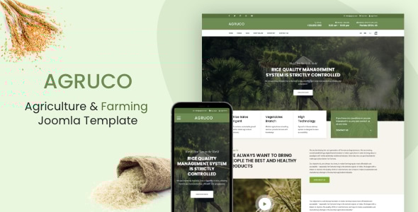 Agruco v1.0 - Agriculture & Organic Food Joomla 4 Template