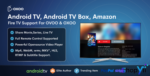 OXOO TV v1.0.3 - Android TV, Android TV Box And Amazon Fire TV Support for OVOO and OXOO