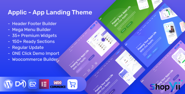 Applic v1.4.0 - App Landing WordPress Theme