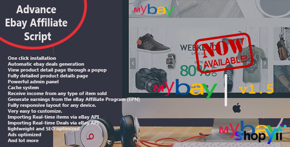 Mybay v1.5 - Fully Automated Advanced eBay Affiliate Script