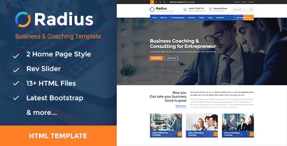 Radius v1.0 - Training, Coaching, Consulting & Business HTML Template
