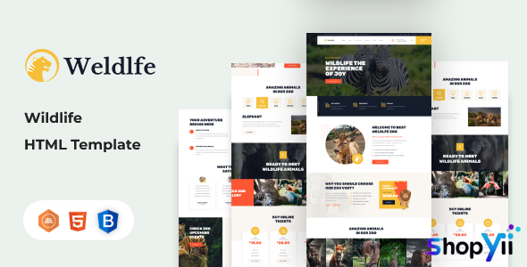 Weldlfe v1.0 - Wildlife HTML Template