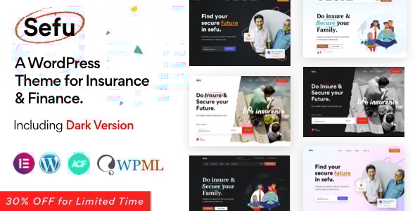 Sefu v0.1.3 - Insurance & Finance WordPress Theme