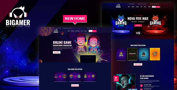 Bigamer v1.0 - Online eSports And Gaming Tournaments HTML Template