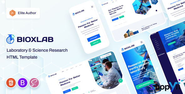 Bioxlab - Laboratory & Science Research HTML5 Template + RTL